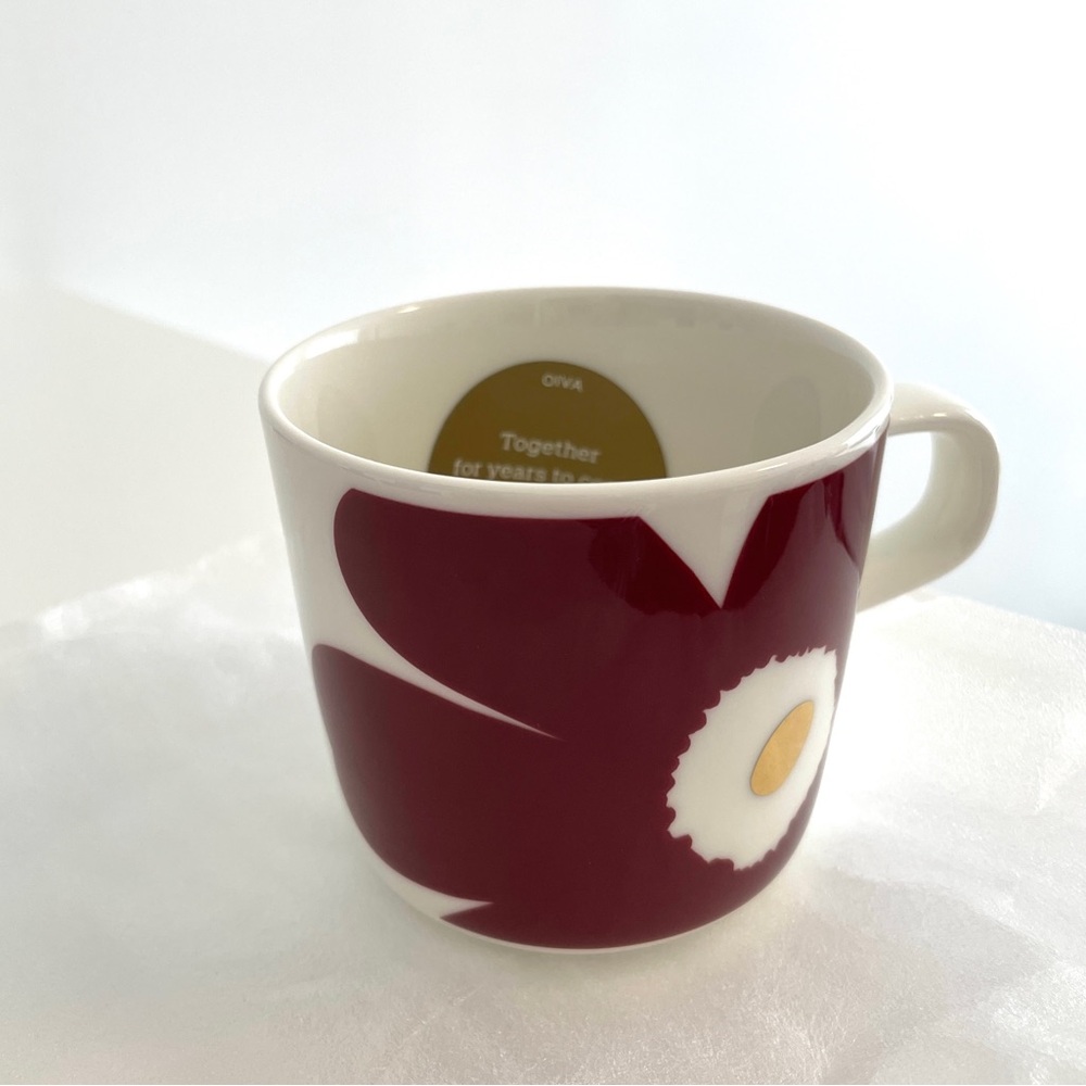 Marimekko 70th Juhla Unikko Gold Coffee Cup 20cl